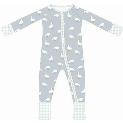 Little Silly Goose & Gingham Bamboo Sleeper