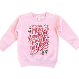 Most Wonderful Time | Girls Mama Mini Christmas Sweatshirts