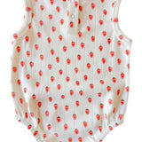 White Strawberry / Organic Pointelle Dune Bubble