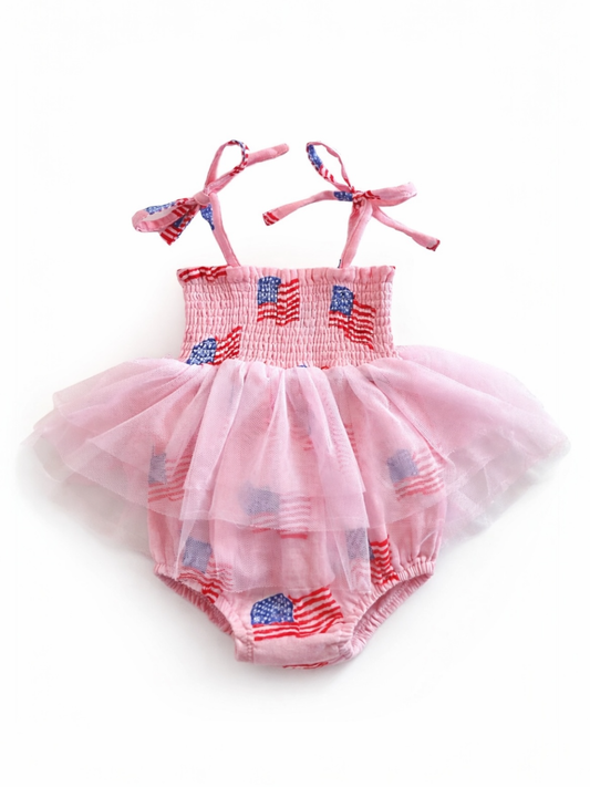 Muslin Tutu Bubble, American Flag Pink