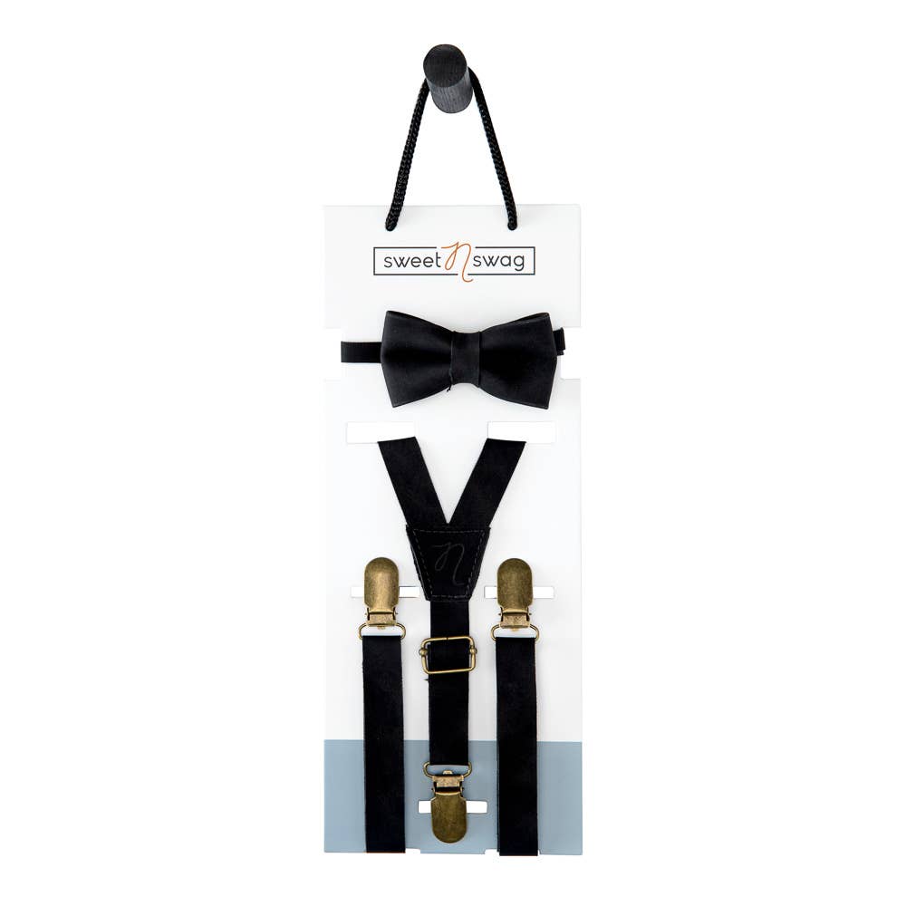 Bow Tie + Suspender Set  |Baby accessory, baby boy