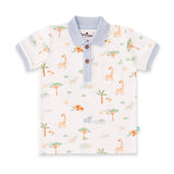 Organic Safari Print Toddler Polo Shirt