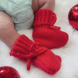 Knit Booties, Red