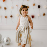 Blakely Boho Bell Bottoms - Tan Stripes