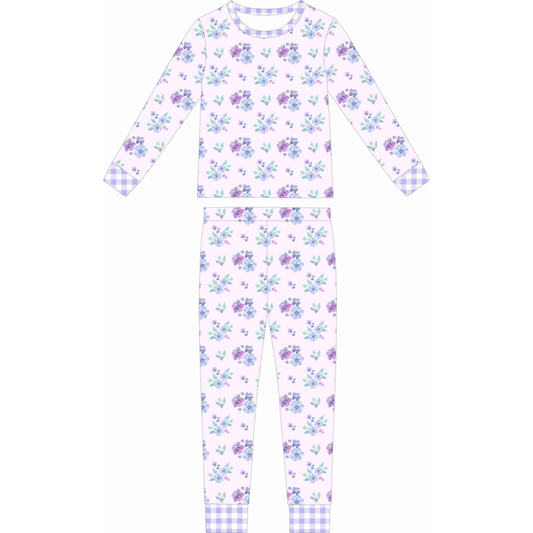 Lilac Garden Two Piece Bamboo Sleeper Set