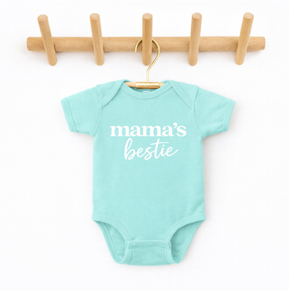 Mama's Bestie Baby's First Mothers Day Onesie