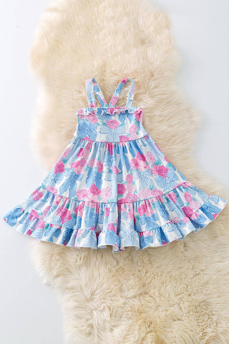 Floral Coquette Ruffle Dress
