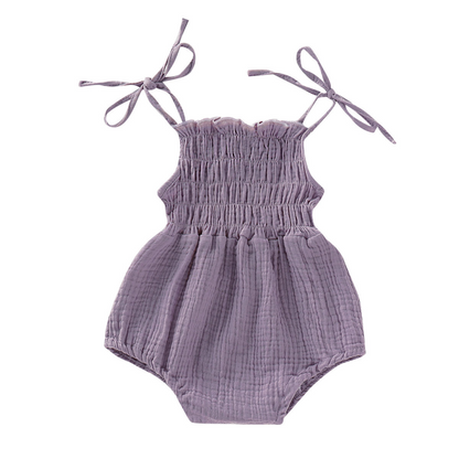 Shoulder Tie Bubble Romper