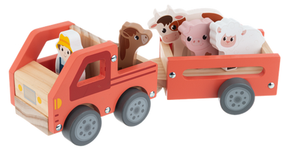 Wooden Tractor Playset (7 pc. set)
