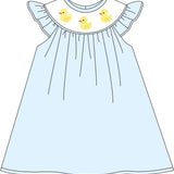 Rubber Duckie Flutter-Sleeve Dress