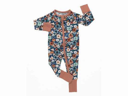 Fall Floral Bamboo Sleeper - Evvie Bean's Baby Boutique