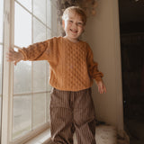 Dark Chocolate Stripe Cotton Pants
