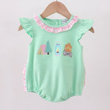 Going Camping Embroidery Ruffle Bubble