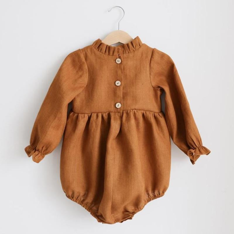 Pumpkin Pleated Romper