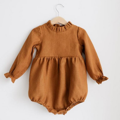 Pumpkin Pleated Romper