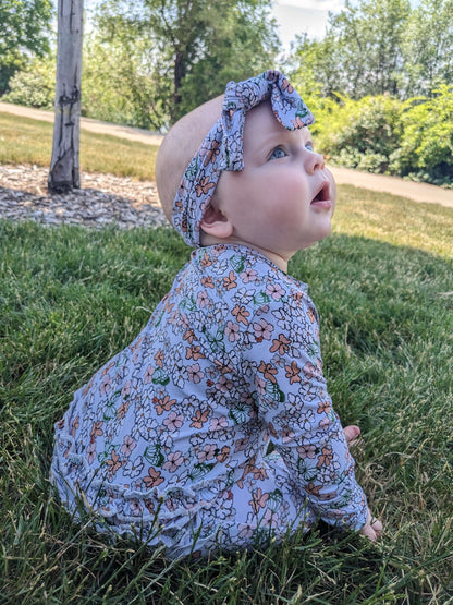 Secret Garden Floral Bamboo Sleeper - Evvie Bean's Baby Boutique