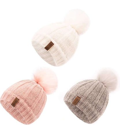 Warm Winter Pom Hat - Evvie Bean's Baby Boutique