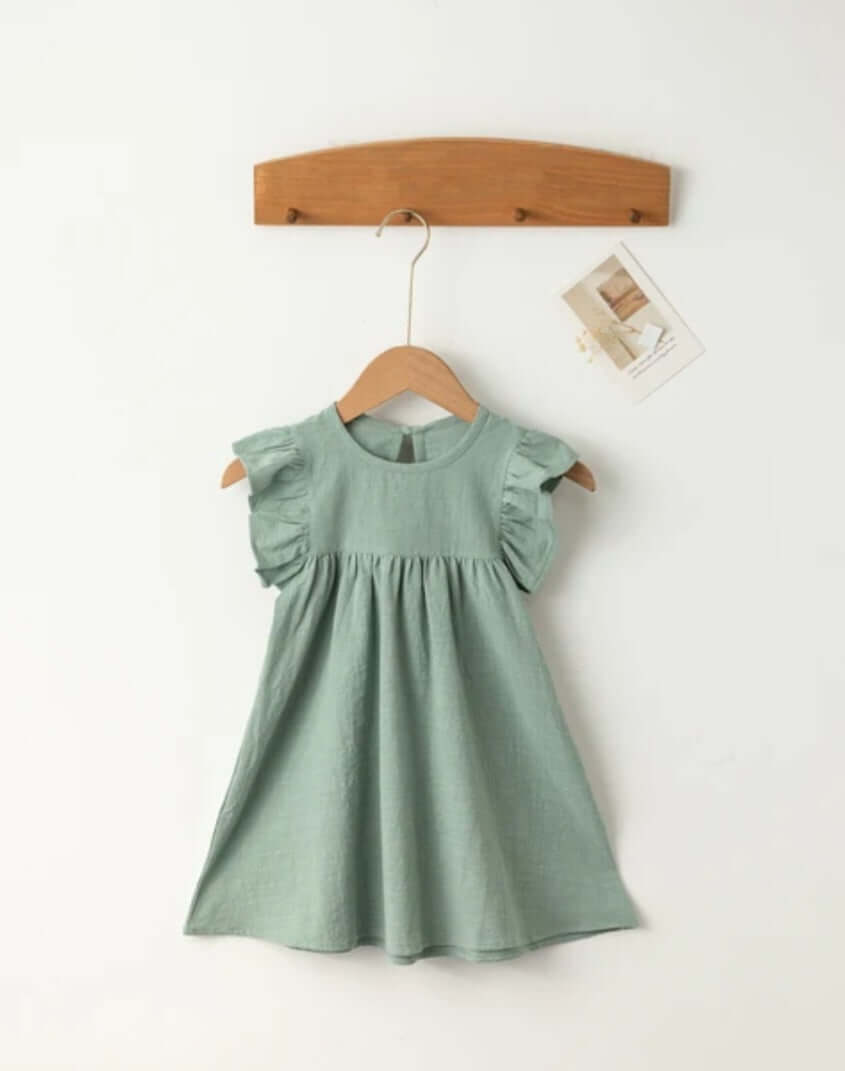 Clover Flutter Sleeve Dress | Tie Back