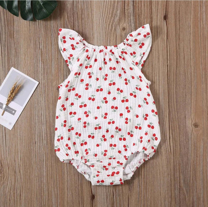 Cherry Pie Muslin Romper