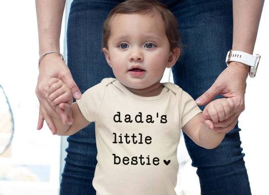 Dada's Little Bestie Short Sleeve Onesie