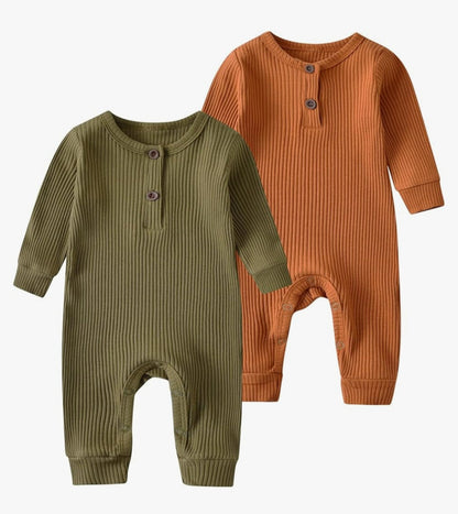 Neutral Ribbed Baby Bodysuit