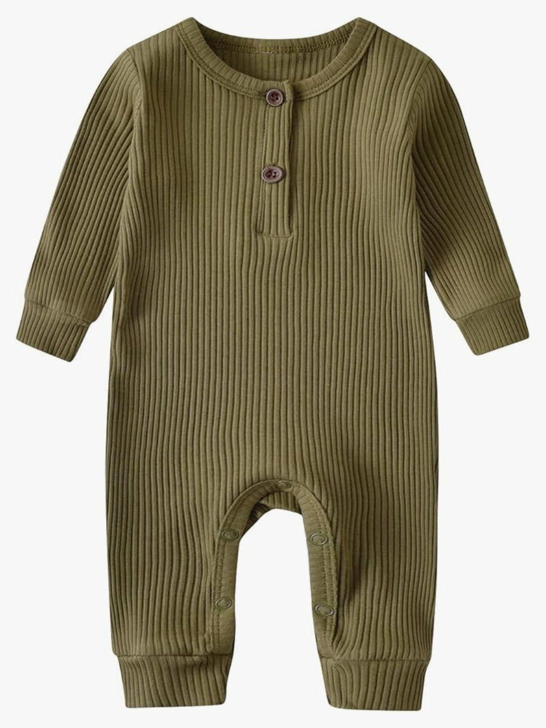 Neutral Ribbed Baby Bodysuit