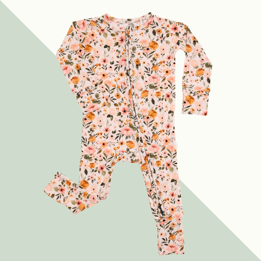 Boho Floral Bamboo Sleeper - Evvie Bean's Baby Boutique