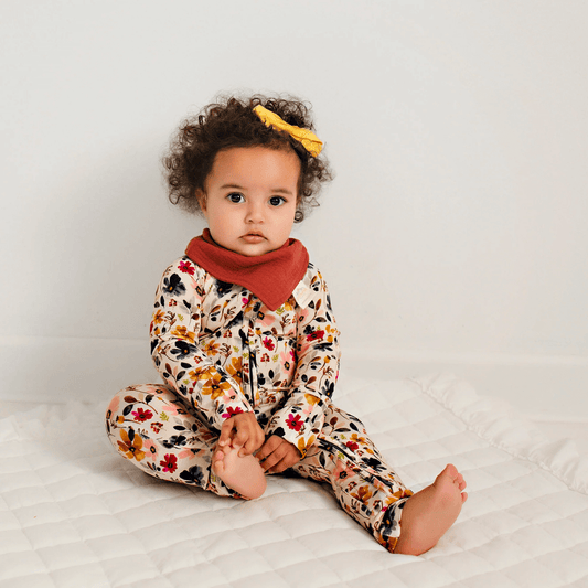 Watercolor Floral Bamboo Sleeper - Evvie Bean's Baby Boutique