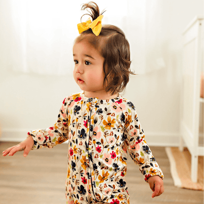 Watercolor Floral Bamboo Sleeper - Evvie Bean's Baby Boutique