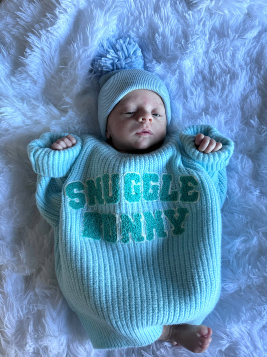 Knit Sweater, Snuggle Bunny Blue