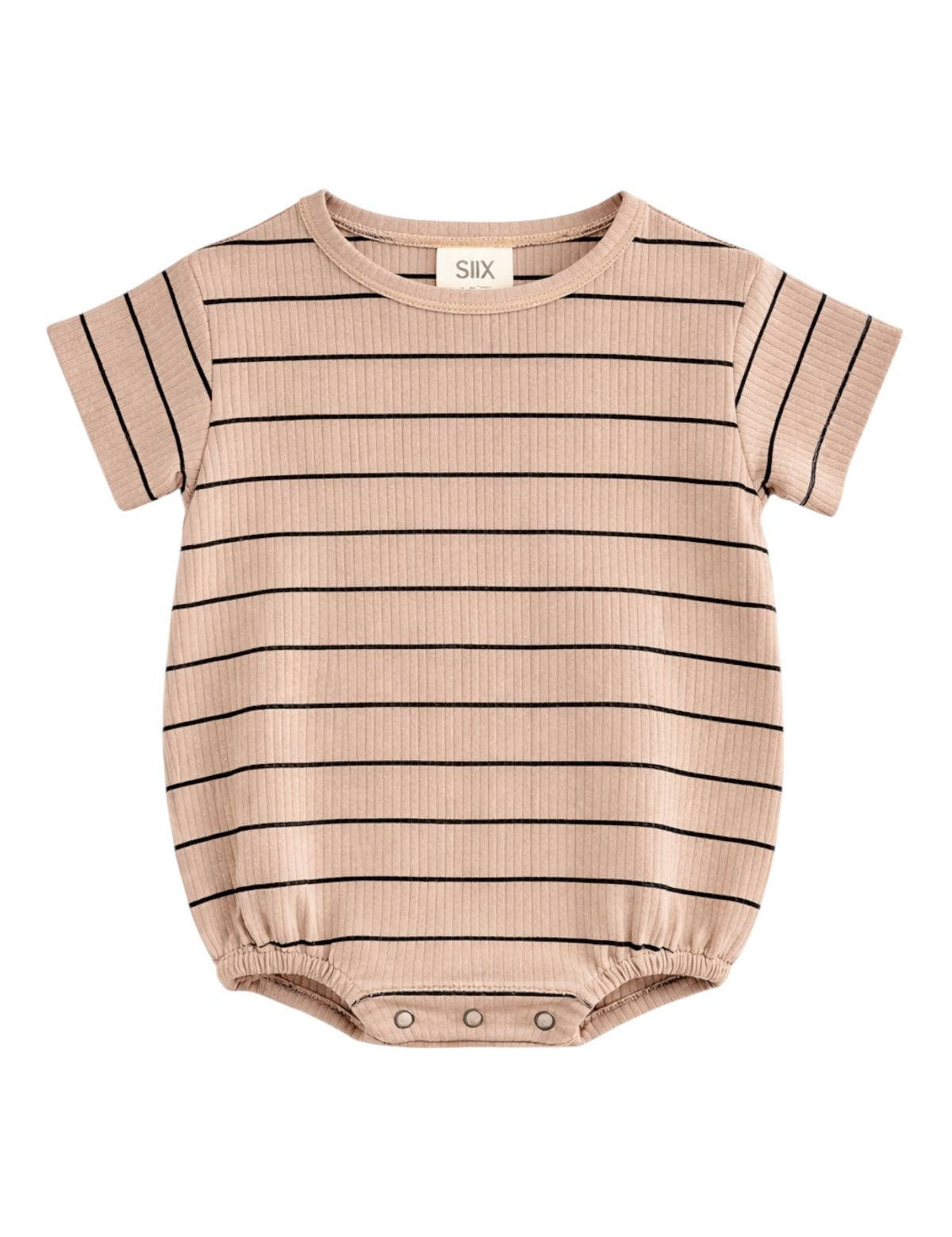 Tan/Black Stripe / Ribbed T-Shirt Bubble
