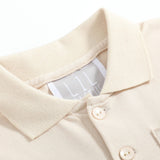 Light Brown Football Pocket Polo Golf Shirt