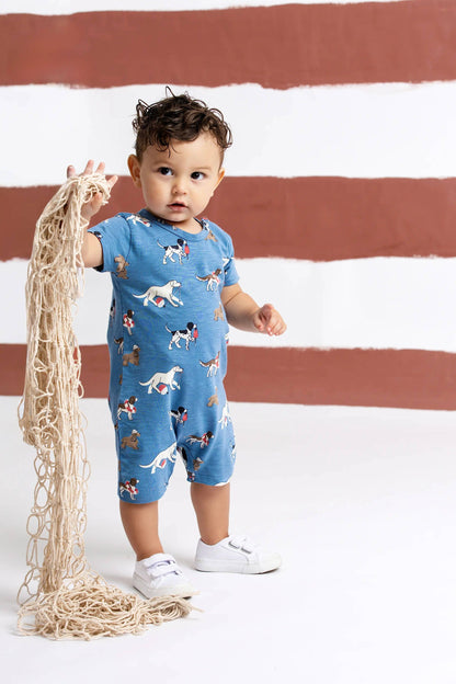 Baby Slub Shorty Romper | Nantucket Pups