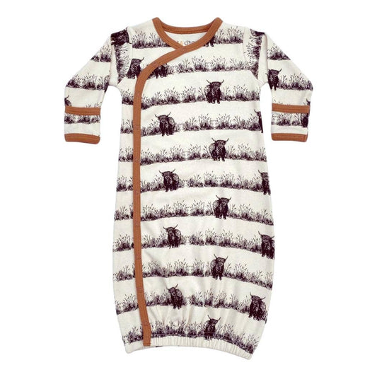 Organic Cotton Gown - Highland Cow