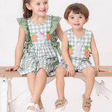 Gingham Carrot Patch Embroidered Johnny