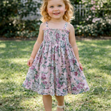 Muslin Smocked Tube Dress, Blissful Blossoms