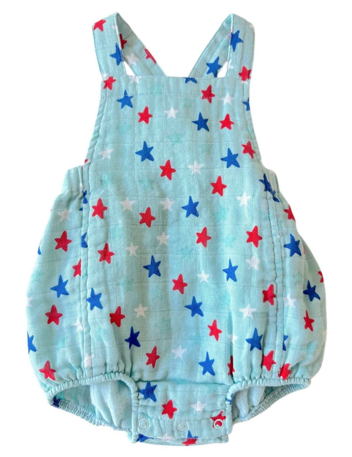 Splendid Stars Blue / Muslin Retro Sunsuit