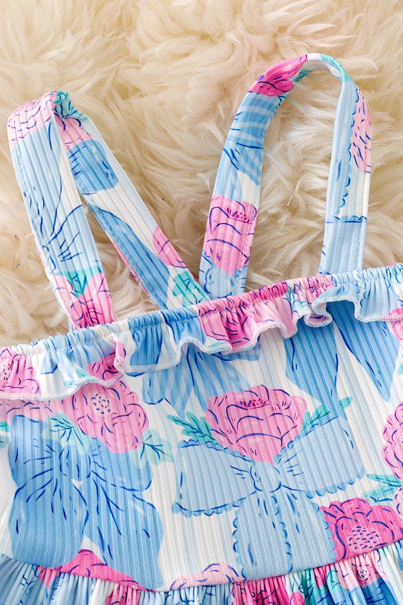 Floral Coquette Ruffle Dress
