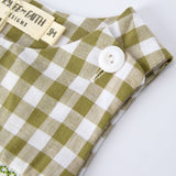 Green Plaid Fish Embroidered Smocked Baby Boy Romper
