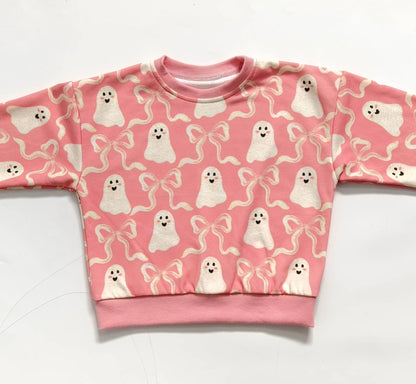 Ribbon Ghost | Kids Fall + Halloween Sweatshirt