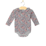 Fall Forest Flutter Collar Bodysuit | Cotton | Baby Girl