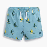 Kids Swim Shorts Little Skippers on Blue