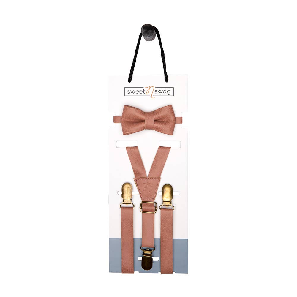 Bow Tie + Suspender Set  |Baby accessory, baby boy