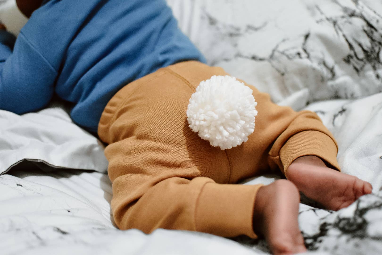 Camel Bunny Tail Pants Newborn