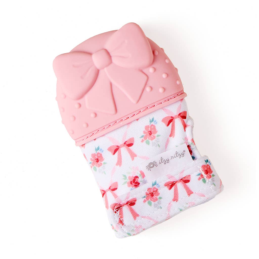 Itzy Mitt™ Silicone Teething Mitts Bow
