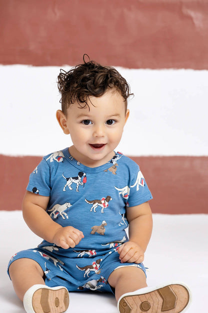 Baby Slub Shorty Romper | Nantucket Pups