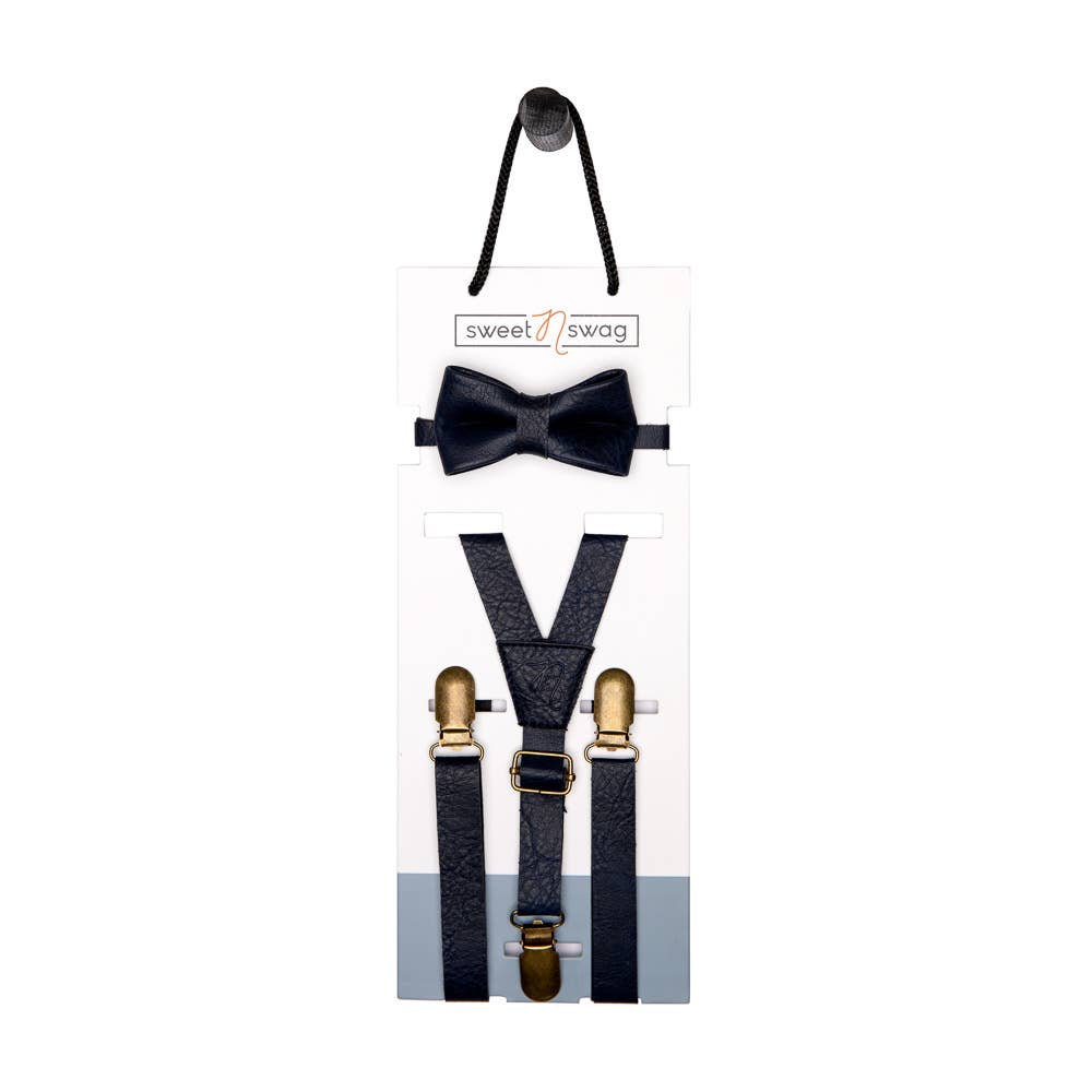 Bow Tie + Suspender Set  |Baby accessory, baby boy