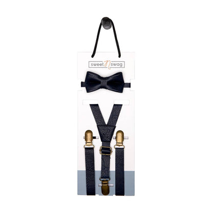 Bow Tie + Suspender Set  |Baby accessory, baby boy