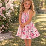 Muslin Smocked Tube Dress, Pink Splendor