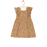 Girl Spring & Summer Flutter Tank Dress- Golden Garden